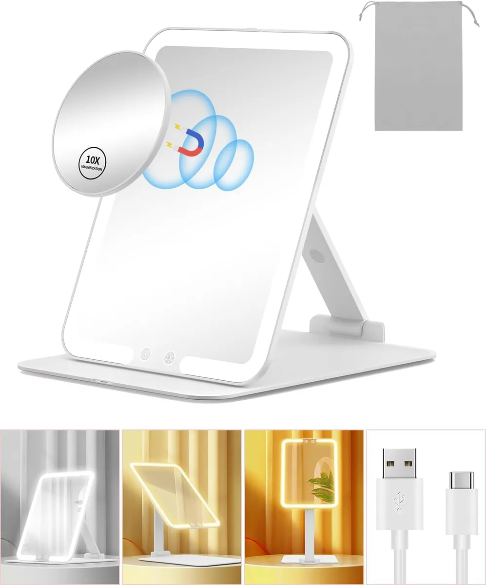 Gospire Travel Makeup Mirror with Lights and Magnification.jpg