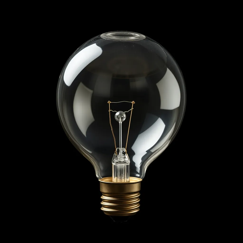 A traditional high-intensity discharge glass bulb used in industrial lighting.
