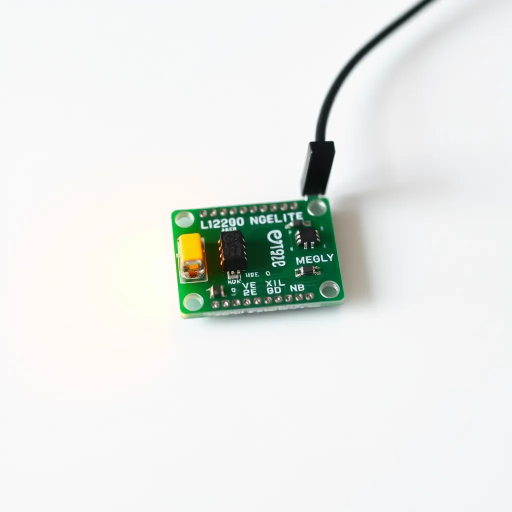 A small green electronic circuit board used for powering LED lights.