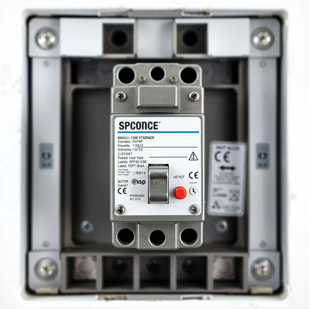 A standard residential electrical circuit breaker switch.