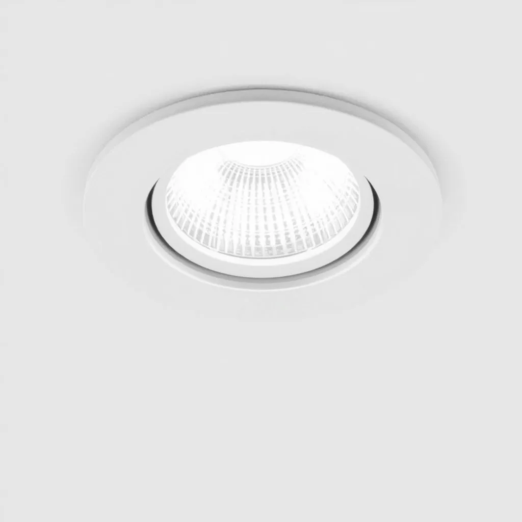 An LED recessed lighting kit showing the spring clips and socket adapter