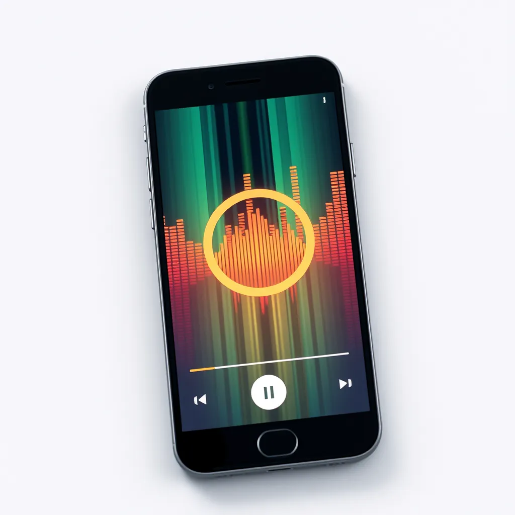 The music synchronization interface of a lighting app showing audio sensitivity bars