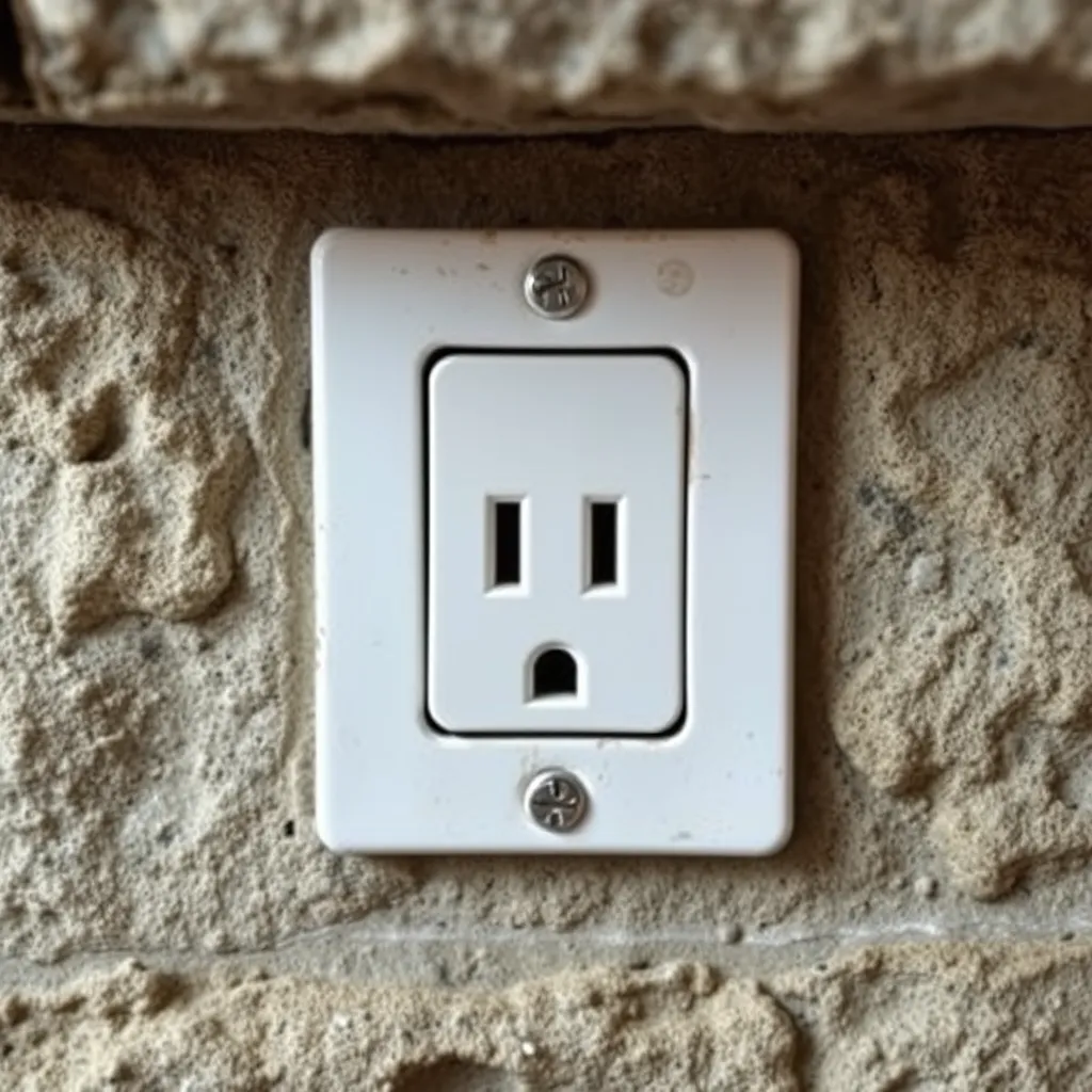 Close up of a tombstone socket inside a fluorescent fixture.