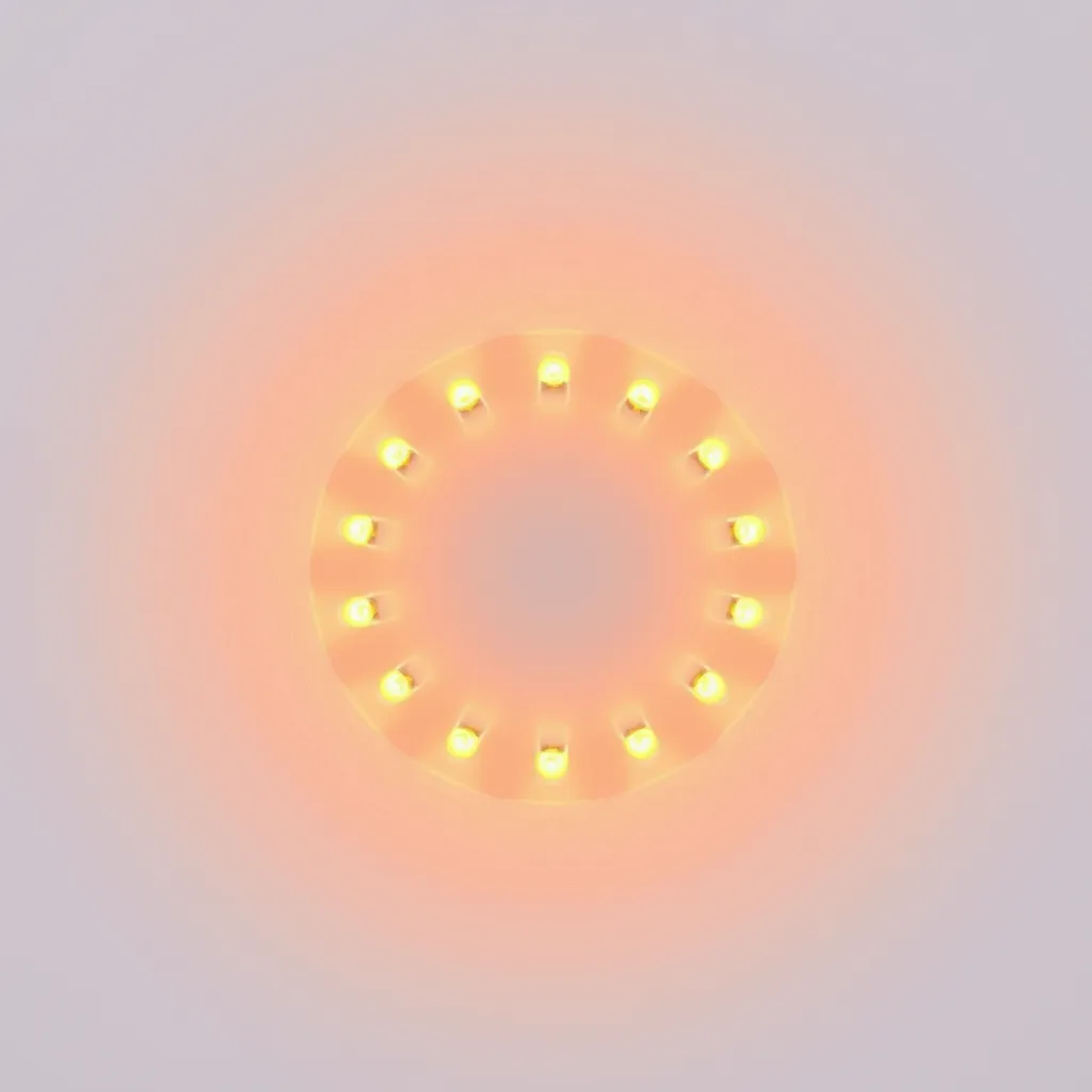 A short piece of LED strip light that has been cut.