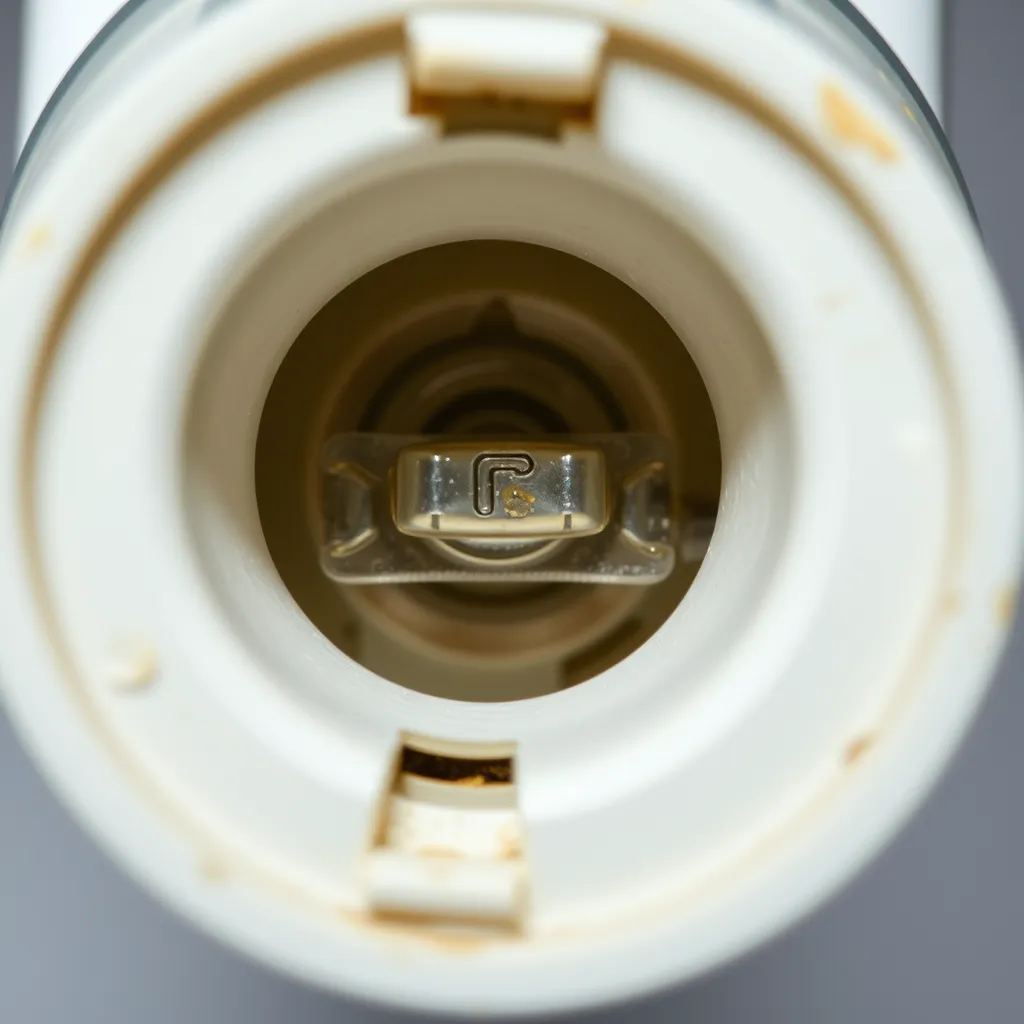 The brass contact tab inside a standard E26 light socket