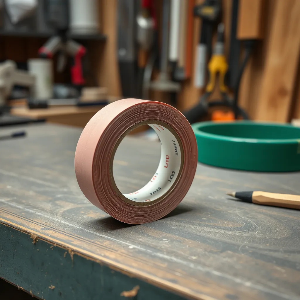 A roll of high-strength adhesive tape for mounting lights.