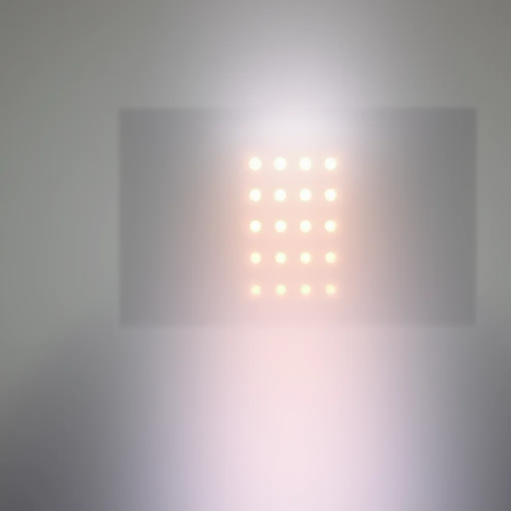 A completed DIY LED light panel with a frosted diffuser.