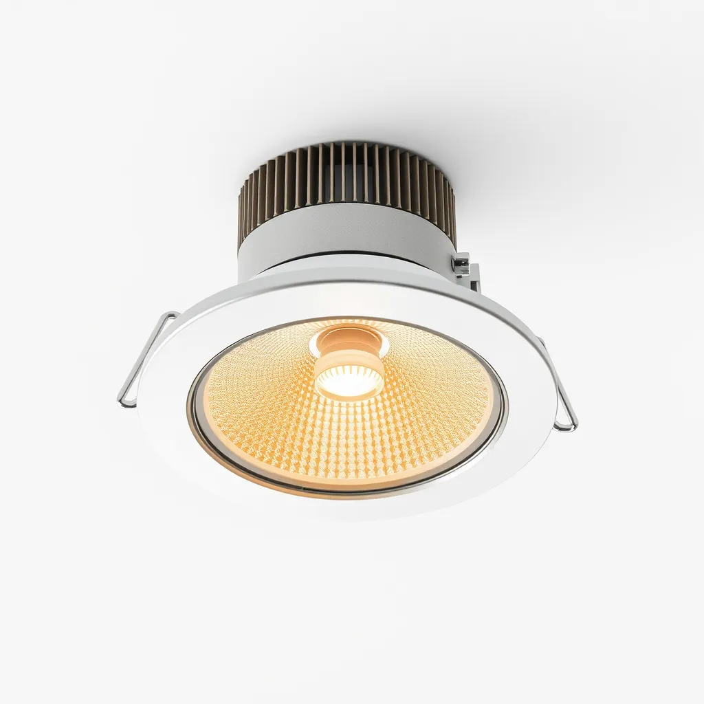 A silver metal universal mounting crossbar for a light fixture.