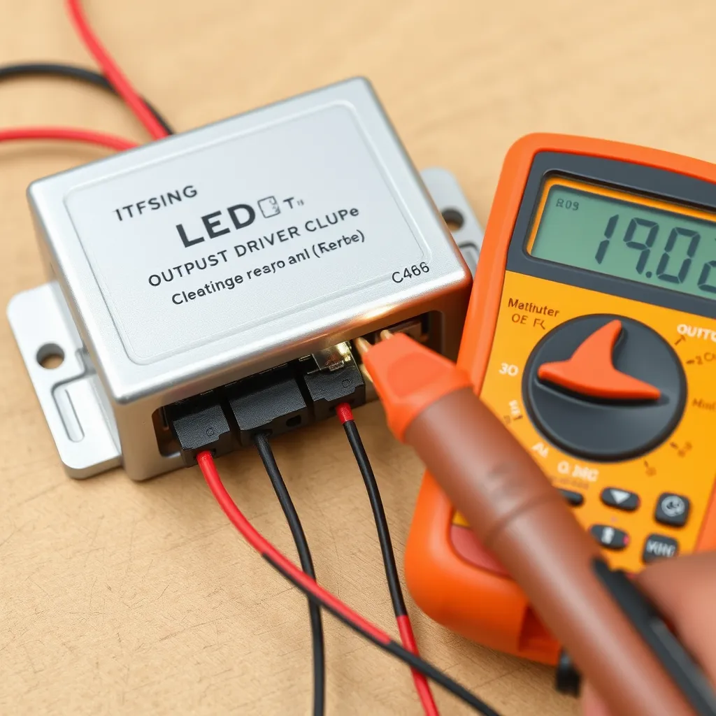 Measuring the DC output voltage of an LED power supply