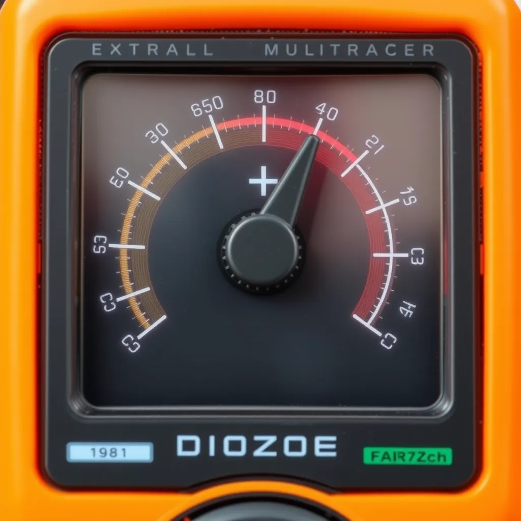 Setting a digital multimeter to the diode testing function