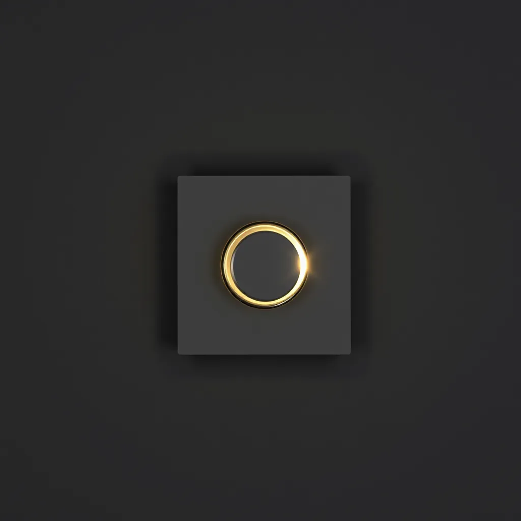 A compact inline LED dimmer switch, designed for controlling LED strip lights, against a dark background.