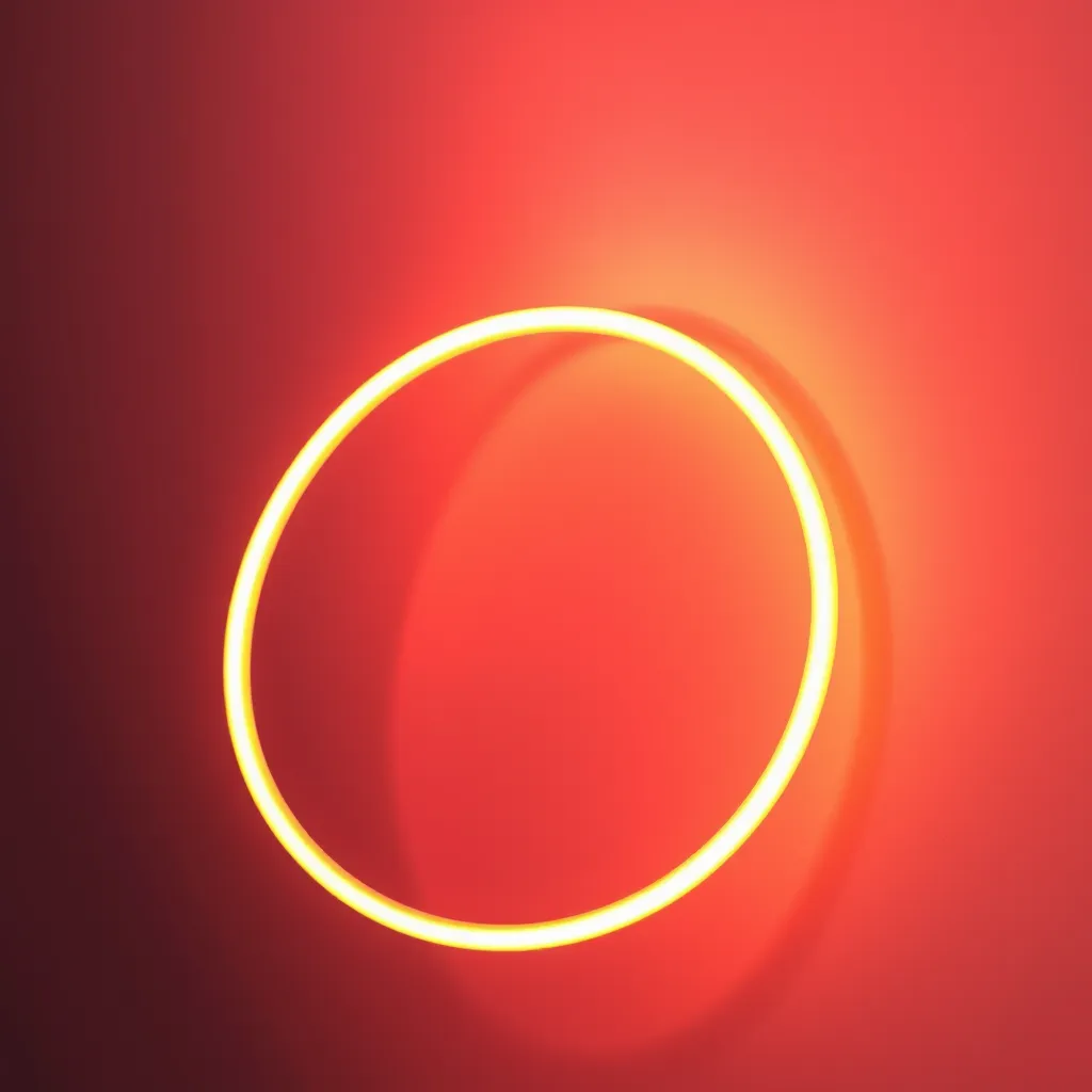 Close up of a flexible silicone LED neon light glowing smoothly