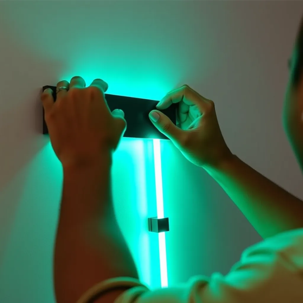 Installing flexible LED neon using mounting clips