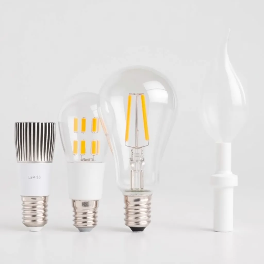 Different types of LED bulb shapes for various home fixtures