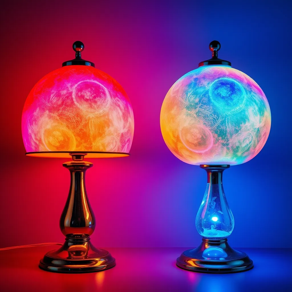 Comparison of warm and cool color temperatures both with high color rendering