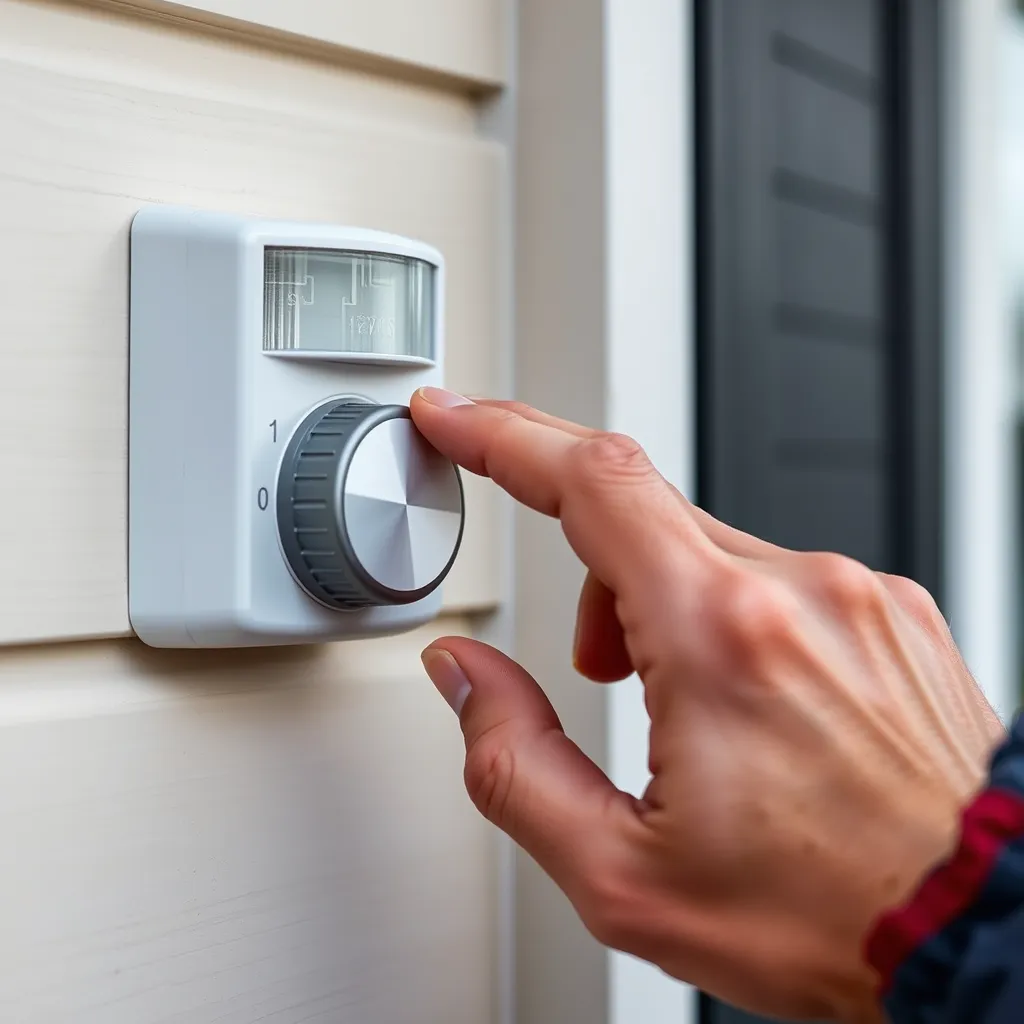 Adjusting the sensitivity dial on an outdoor motion sensor